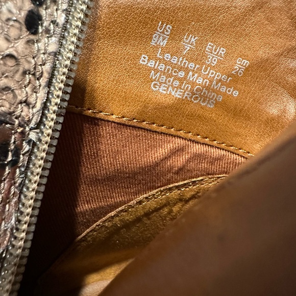 Franco Sarto Leather Faux Reptile Boots (Sz 9M) - Picture 6 of 9